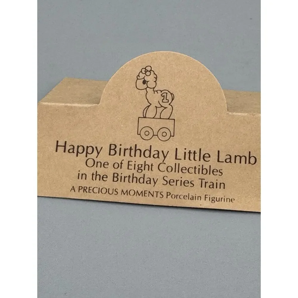 Vtg Precious Moments-Happy Birthday Little Lamb-1 YEAR OLD Birthday Train 15946